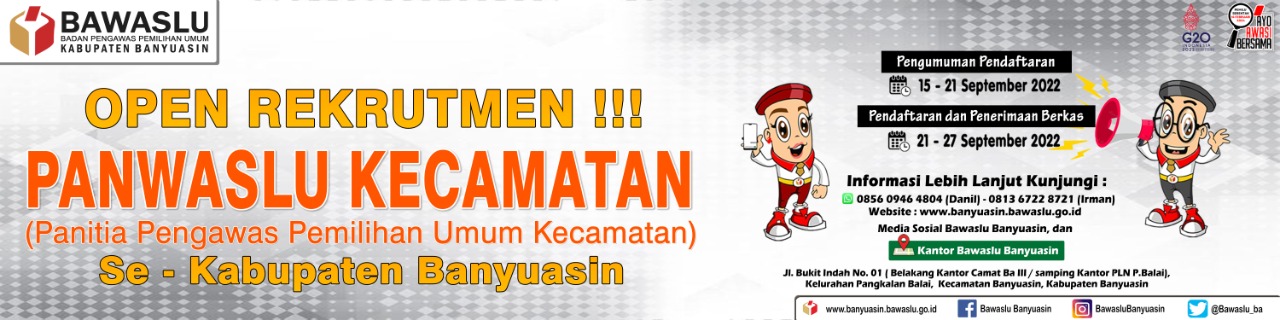 Informasi Formulir Perekrutan Panwaslu Kecamatan 