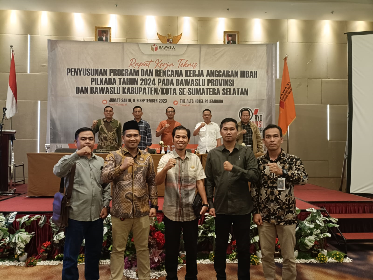 Bawaslu Banyuasin Menghadiri Rakernis Penyusunan Program dan Anggaran Hibah Pilkada Tahun 2024