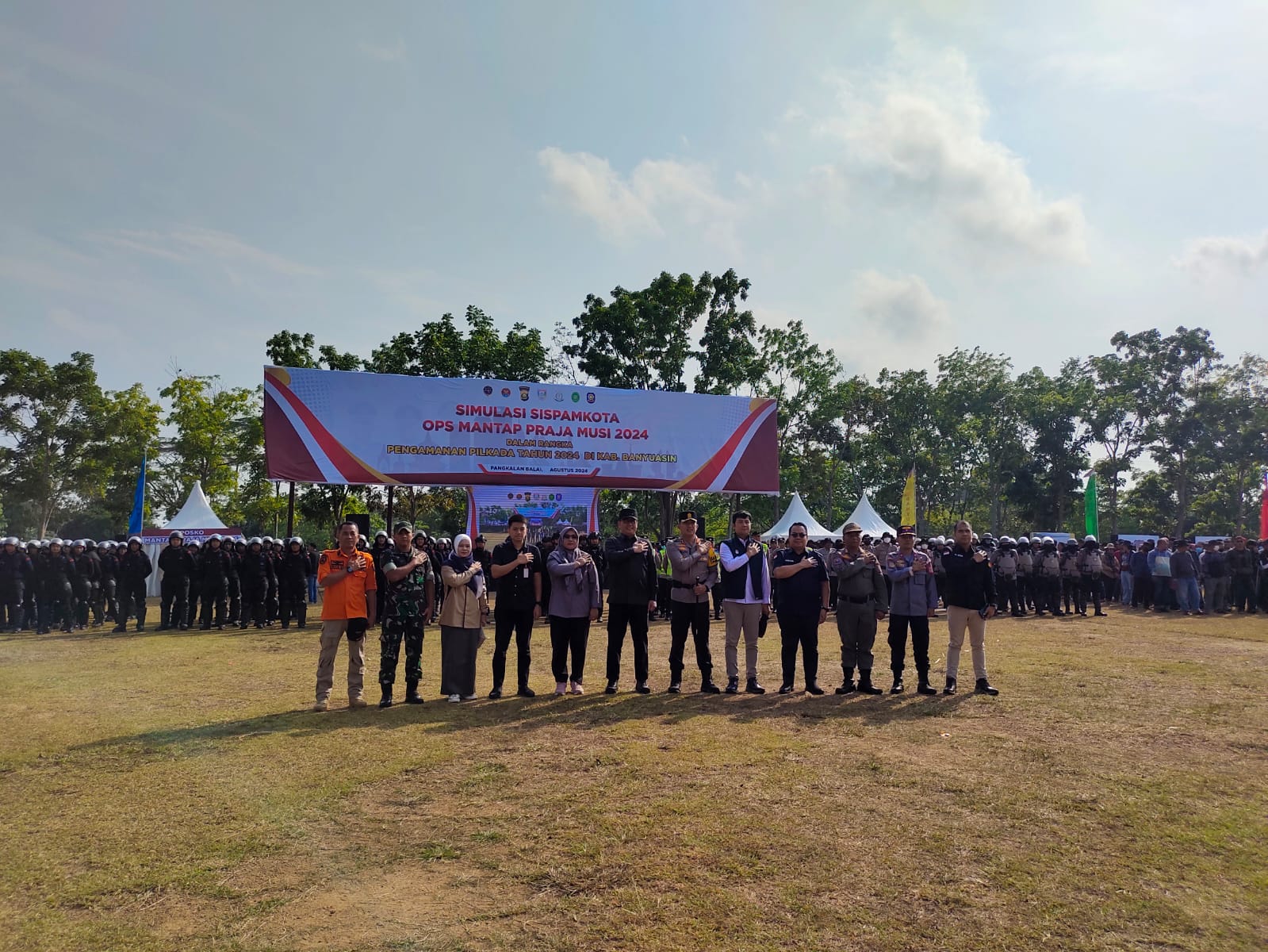 Bawaslu Banyuasin Hadiri Simulasi Sispamkota Pengamanan Pemilu Tahun 2024