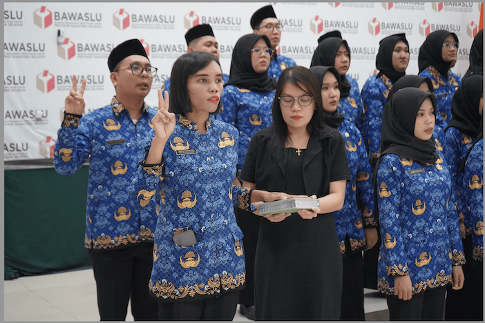 3 ASN Bawaslu Kabupaten Banyuasin Resmi Dilantik, Amunisi Baru Perkuat Pengawasan Pemilu