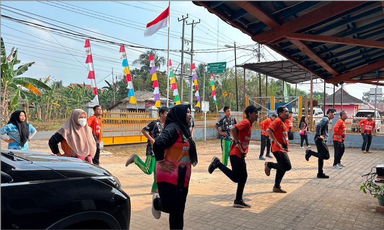 Bangun Kebugaran Lewar Senam, Pegawai Bawaslu Banyuasin Konsisten Gelar Senam Kamis Pagi