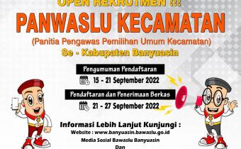 Sosialisasi Perekrutan Panwaslu Kecamatan Se-Kabupaten Banyuasin