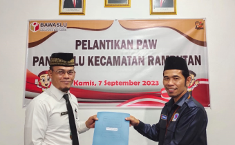 Ameredi Lantik PAW Anggota Panwaslu Kecamatan Rambutan