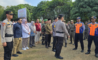 Ketua Bawaslu Hadiri Apel Gelar Pasukan dalam Rangka Pengamanan Pimilihan Serentak Tahun 2024