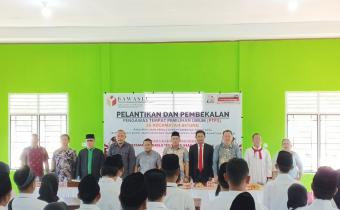 Kordiv SDMO Bawaslu Banyuasin Hadiri Pelantikan PTPS di Kecamatan Betung 